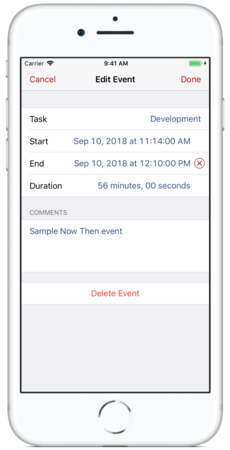 Showing Now View for the Work branch of the task list