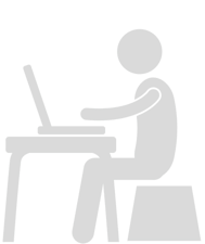 Studying using laptop at desk